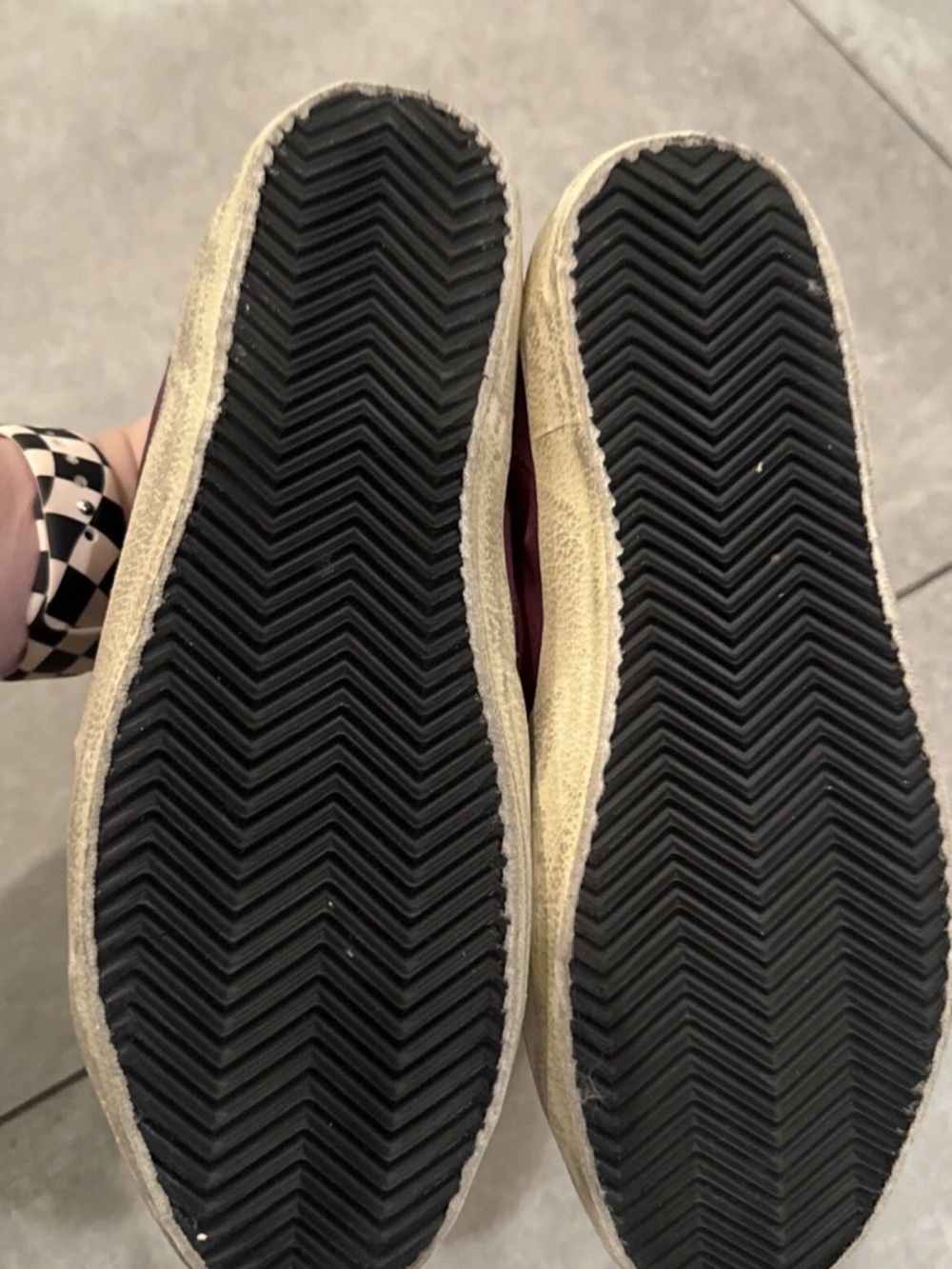 Golden Goose Burgundy And Black Low Top Sneakers Authentic Guaranteed EU39 8.5/9 - Picture 7 of 16